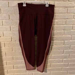 High-Waisted Go-Dry Elevate Legging Powersoft Color-Blocked 7/8 Length Legging